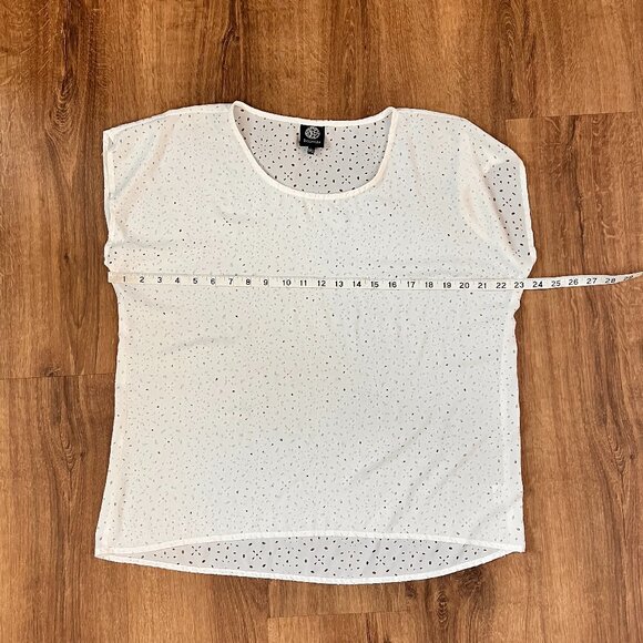 Bobeau Laser Cut Lace Top Soprano Pink Top Bundle Sz L - Picture 8 of 15